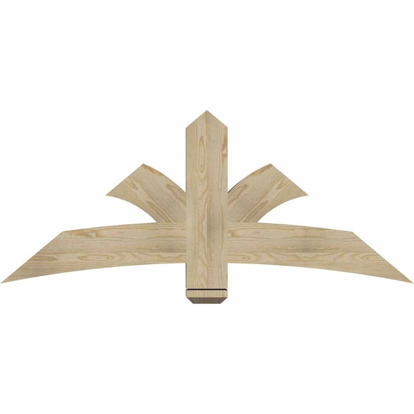 Ekena Millwork Davenport Rough Sawn Timber Gable Bracket, Douglas Fir, 60"W x 25"H x 4"D x 6"F, 10/12 Pitch GBW060X25X0406DAV00RDF - main